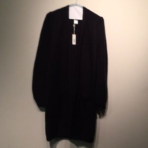 Max Studio Long Black Knit Cardigan Sweater NWT